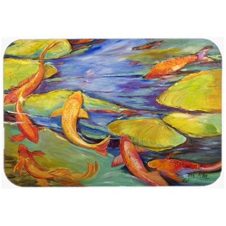 Carolines Treasures JMK1115LCB Koi Glass Cutting Board; Large